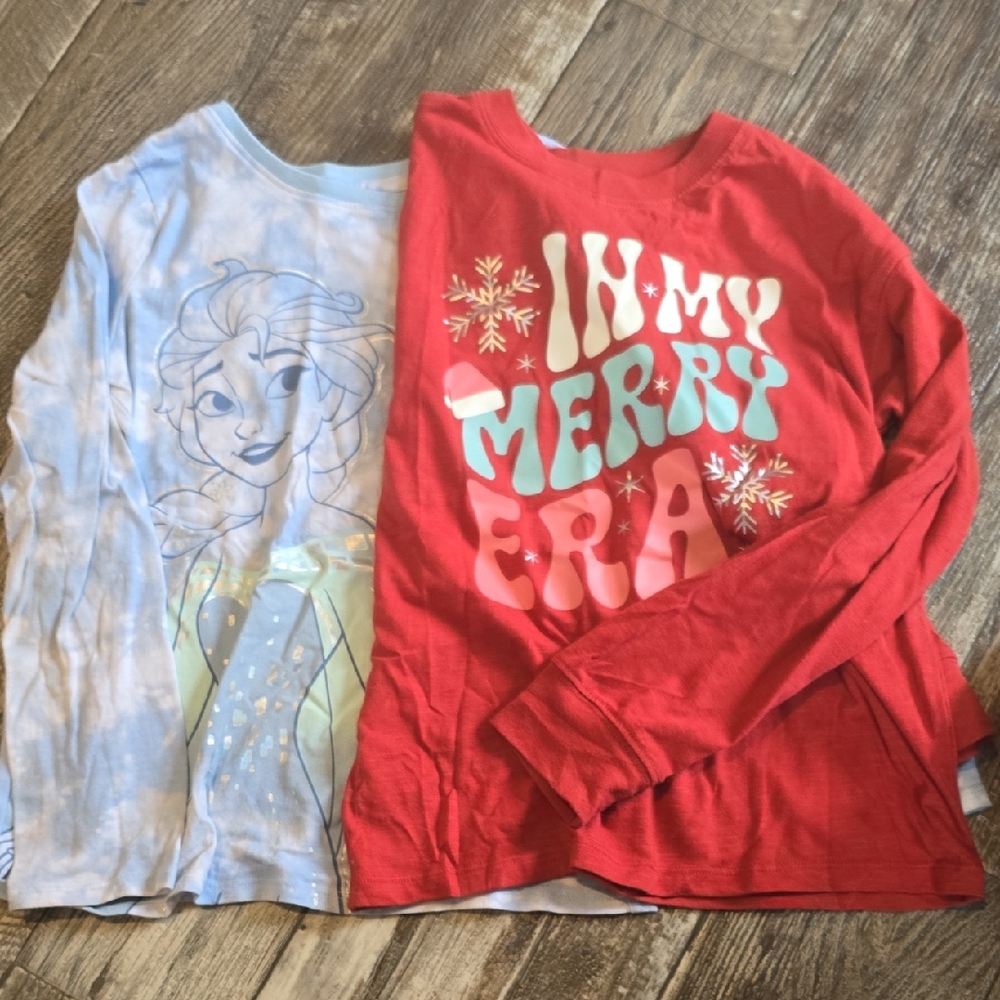 Disney Frozen Blue and Red Long Sleeve Shirts